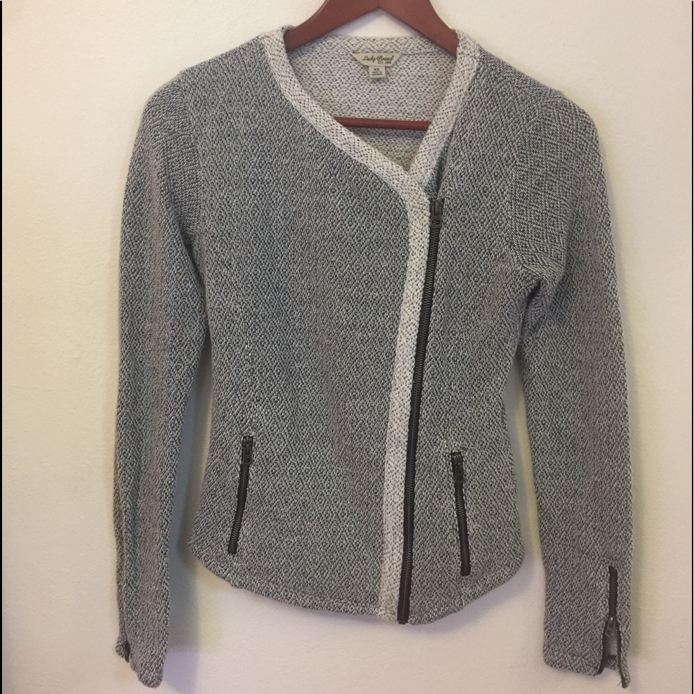 Lucky brand asymmetrical zip up